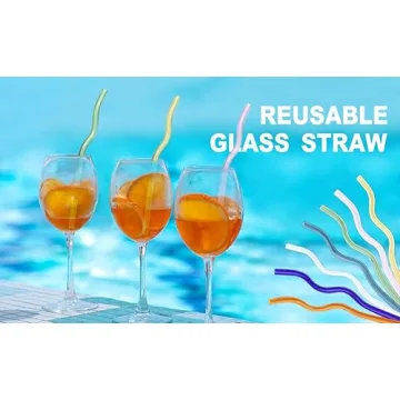 Colorful Reusable Glass Straws for Delicious Sipping