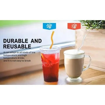 Colorful Reusable Glass Straws for Delicious Sipping