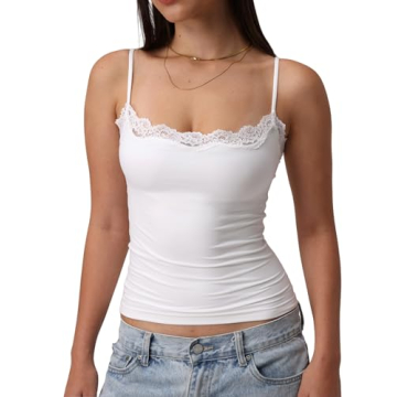 Starrylion Lace Camisole Top with Removable Pads for Women