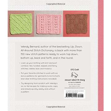 The Knitting All Around Stitch Dictionary: 150 new stitch patterns to knit top down, bottom up, back...