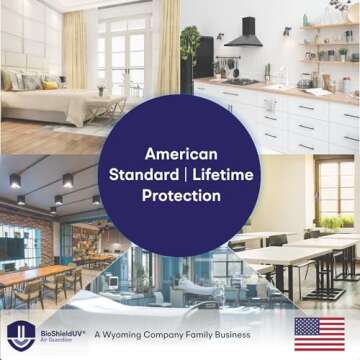 BioShieldUV® HVAC UV Light Air Purifier Whole House Dual UV UVC Light in Duct for HVAC Duct Filter,...