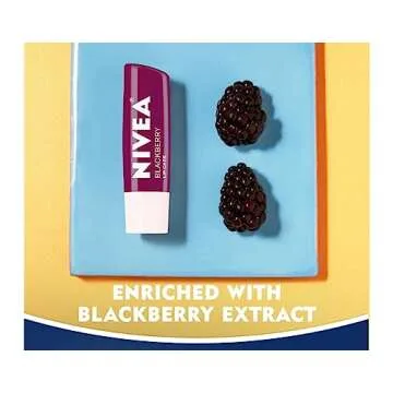 NIVEA Blackberry Tinted Lip Balm with Shea Butter 0.17 Oz