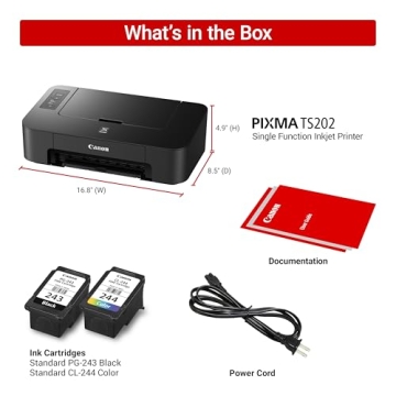 Canon TS202 Inkjet Photo Printer Ideal for Home and Office