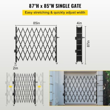 Durable VEVOR Folding Security Gate, 87"H x 85"W