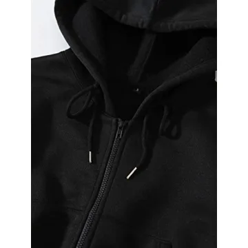 LOFAAC Women Fleece Full Zip Cropped Hoodie Sweatshirt