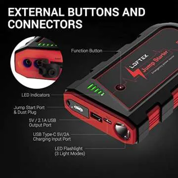 Loftek Portable Car Battery Jump Starter for Any Vehicle
