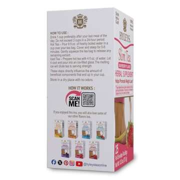 Hyleys Slim Tea Raspberry Flavor - Weight Loss Herbal Supplement Cleanse and Detox - 25 Tea Bags (1 Pack)
