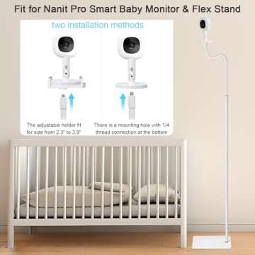 BFYTN Baby Monitor Floor Holder Stand Mount & Clamp for Baby Monitors