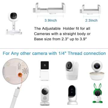 BFYTN Baby Monitor Floor Mount Stand for All Cameras