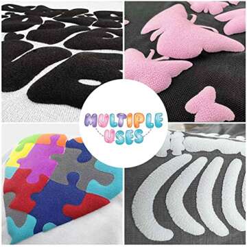 TransWonder Puff-Vinyl-Heat-Transfer - 13Pcs 3D Puff Heat Transfer Vinyl in 12 Assorted Colors Puff Vinyl for T-Shirts, 12x10 Puff HTV Vinyl Bundle for Cricut Silhouette Cameo