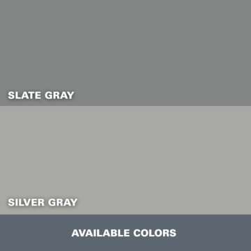 KILZ 1-Part Epoxy Acrylic Concrete and Garage Floor Paint, Interior/Exterior, Satin, Slate Gray, 1 Gallon