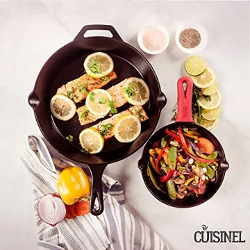 Cuisinel Cast Iron Skillet Set for All Cooking Needs
