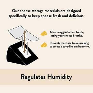 Formaticum Cheese Storage Bags - Wax Paper Bags to Keep Cheese or Charcuterie Fresh - Professional Grade Cheese Paper for Wrapping Cheese - Porous Brown Paper Bags From France - 6.25 x 11 (15 Pack)