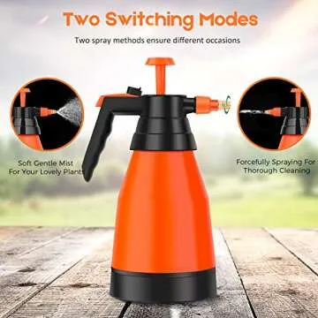 Beewarm Pump Sprayer Garden Sprayer 50.72-Ounce Plant Mister Bottle 1.5 Liter Water Spray Bottle for Cleaning Solution in Lawn