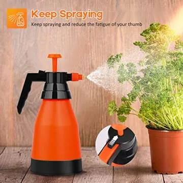 Beewarm Pump Sprayer Garden Sprayer 50.72-Ounce Plant Mister Bottle 1.5 Liter Water Spray Bottle for Cleaning Solution in Lawn