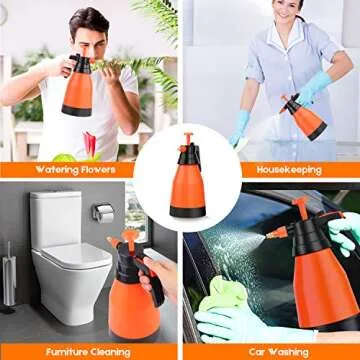 Beewarm Pump Sprayer Garden Sprayer 50.72-Ounce Plant Mister Bottle 1.5 Liter Water Spray Bottle for Cleaning Solution in Lawn