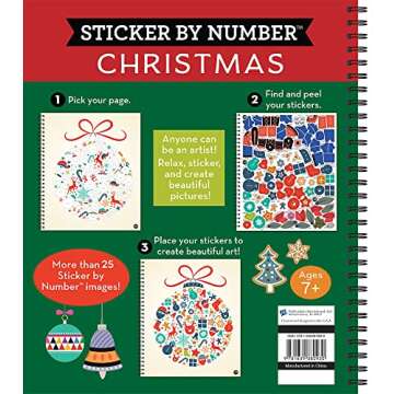 Brain Games - Sticker by Number: Christmas (28 Images to Sticker - Christmas Tree Cover) (Volume 2)