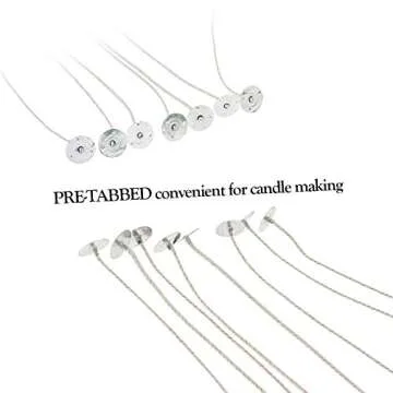 MILIVIXAY 6inch Soy Candle Wicks - 100pcs Low Smoke