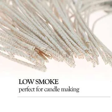 MILIVIXAY 6inch Soy Candle Wicks - 100pcs Low Smoke