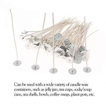 MILIVIXAY 6inch Soy Candle Wicks - 100pcs Low Smoke