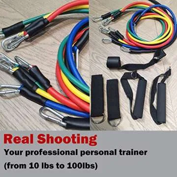 ADSDIA 12 Pack Resistance Bands for Men Women,Resistance Bands Set Exercise Bands for Working Out or Home -Stackable Up to 100 lbs. Perfect Muscle Builder for Arms, Back, Leg, Chest, Belly, Glutes