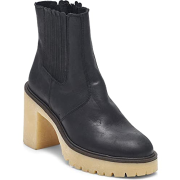 Womems Platform Lug Sole Ankle Boots Chunky Block Heel Seam Booties Combat Cozy Round Toe Chelsea Sh...