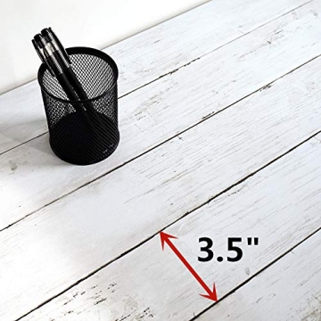 CiCiwind White Wood Peel and Stick Wallpaper for Easy Decor