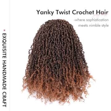 Toyotress Yanky Twist Crochet Hair - 12 Inch 8 Packs (30 Strands/Pcs) Fluffy Spring Mini Twist Short...