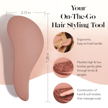 Kitsch Detangler Brush for All Hair Types - No Pain