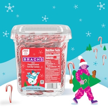 Brach's 260 Count Mini Candy Canes for Holiday Snacking
