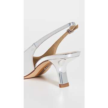 Sam Edelman Bianka Sling Pump Soft Silver 10 Medium