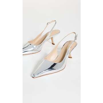 Sam Edelman Bianka Sling Pump Soft Silver 10 Medium