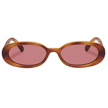 Le Specs Outta Love Sunglasses - Vintage Tort, Oval, Unisex, Contemporary 90s Style