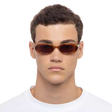 Le Specs Outta Love Sunglasses - Vintage Tort, Oval, Unisex, Contemporary 90s Style