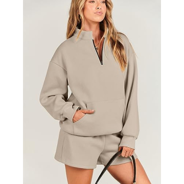 Stylish 2-Piece Sweatshirt & Shorts Set for Women