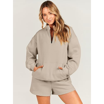 Stylish 2-Piece Sweatshirt & Shorts Set for Women