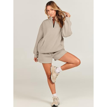 Stylish 2-Piece Sweatshirt & Shorts Set for Women