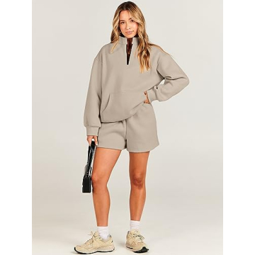 Stylish 2-Piece Sweatshirt & Shorts Set for Women