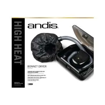 Andis 80610 500-Watt Ionic Professional Bonnet Hair Dryer, Black