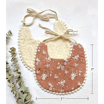 Cherssy Baby Girl Bibs Reversible Cotton 3 Pack