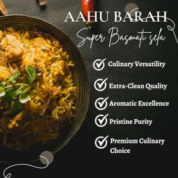 Aahu Barah Basmati Rice - Premium Extra-Long Grains for Culinary Perfection