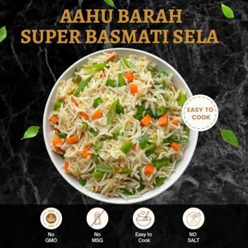 Aahu Barah Basmati Rice - Premium Extra-Long Grains for Culinary Perfection