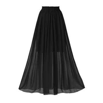 Topdress Women's Chiffon Skirt Elegant A-line Summer Style