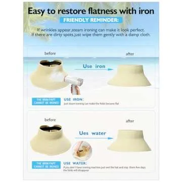 Straw Sun Visor Hats for Women, Pakcable Roll-Up Wide Brim Ponytail Summer Beach Hat, Straw Hats for Women UV Protection, Beach Hats for Women for Girls Holiday Summer Vacation Travel (Dark Coffee)