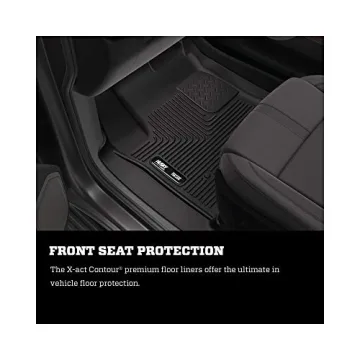 Husky Liners X-act Contour Floor Mats | Fits 2019-2024 Toyota RAV4; 2021-2024 Toyota Venza | Front Row, 2-pc Black - 52811