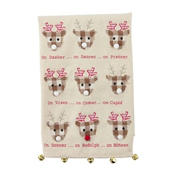 Mud Pie Reindeer Dish Towel for Christmas Joy