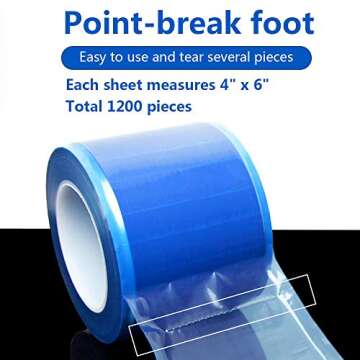 Barrier Film Roll Tape Blue 4x6 1200 Sheets for Professionals