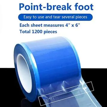 Barrier Film Roll Tape Blue 4x6 1200 Sheets for Professionals