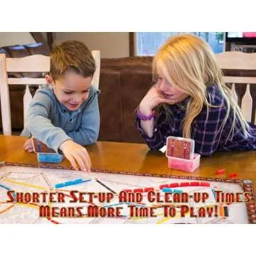 PRODUCT80 BitsBin Storage Cases for Ticket to Ride Board Games, Compatible with Original, Europe, Rails and Sails Versions, Includes 5 "Vintage Style Suitcases to Organize your Game