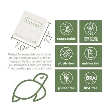 Compostable Food Storage Bags Eco-Friendly 100 Pack